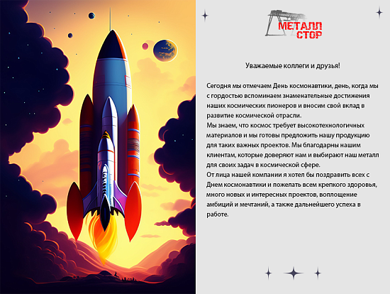 Поздравляем с международным днем космонавтики!